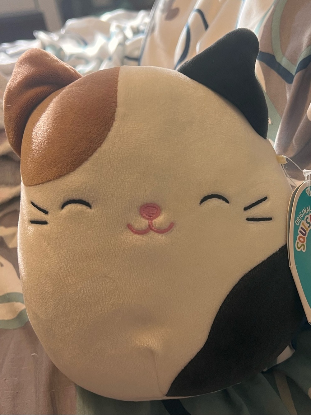Squishmallows Calico Cat Plush - White, Brown & Black
